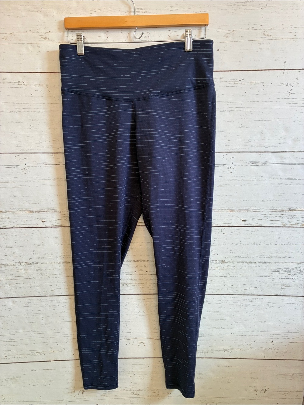 C9 Champion Navy Space-Dye Workout Leggings, size XL, NWOT